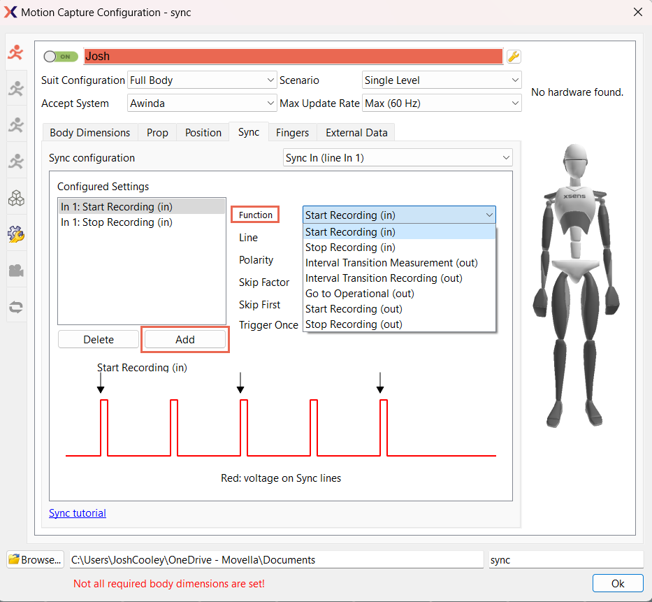 MVN Analyze: TTL Pulse Synchronization Options