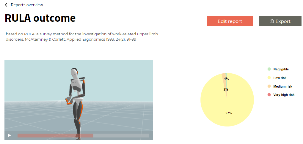 RULA Report - How to generate a report?