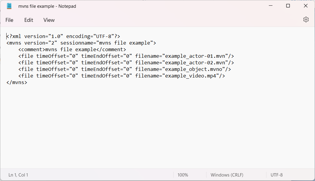 MVN File Types