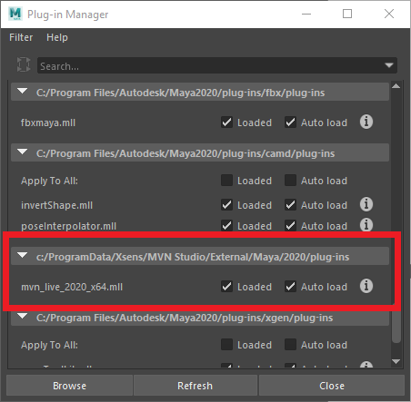 MVN Maya Live Plugin Advanced Features