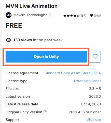 MVN Unity Live Plugin