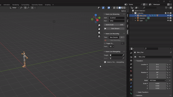 MVN Blender Live Plugin