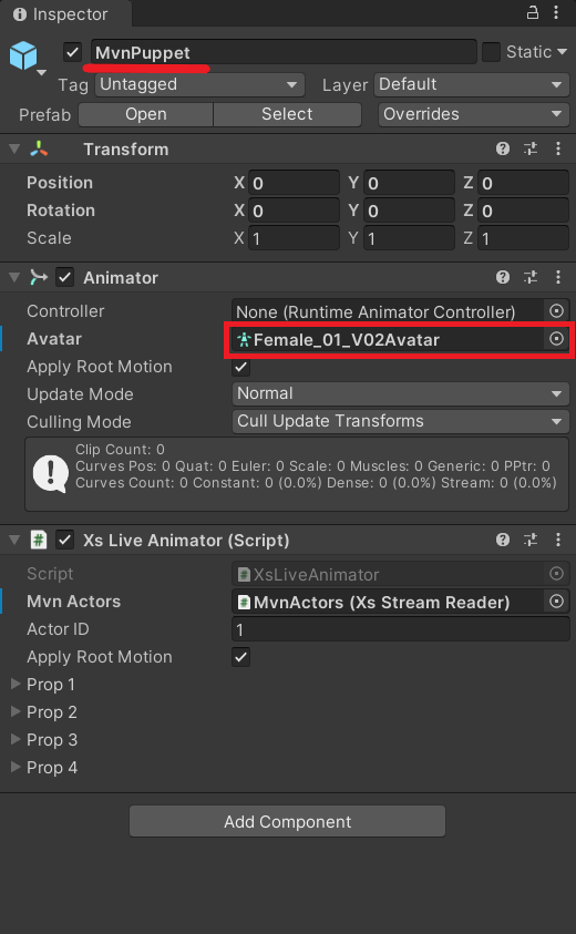 MVN Unity Live Plugin 2020.0
