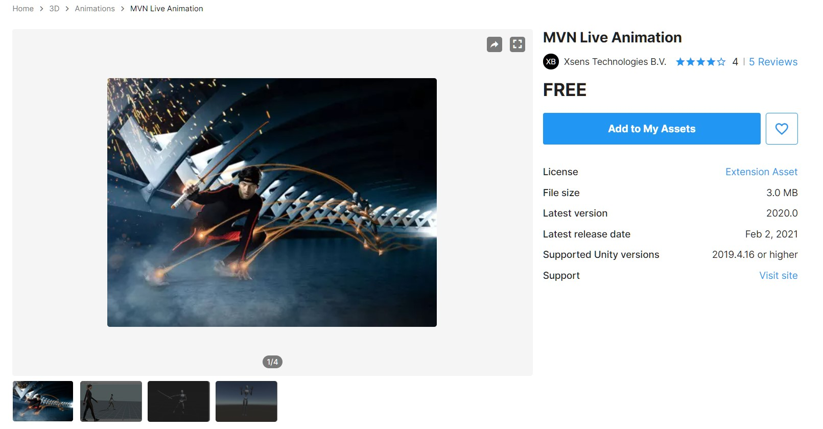 MVN Unity Live Plugin 2020.0