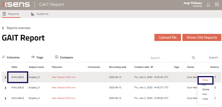 Gait Report - How to Generate a Report?
