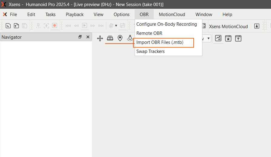 On Body Recording (OBR) - Xsens Link